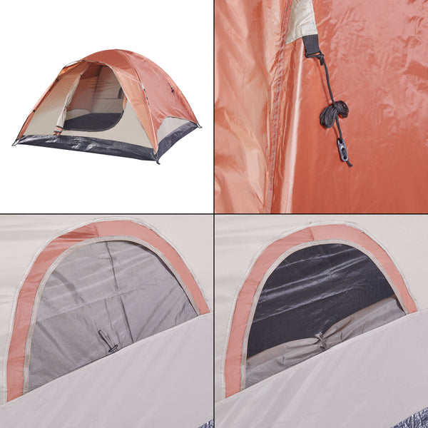 Tente de camping Bergeijk 213x213x130cm en différentes couleurs [pro.tec]