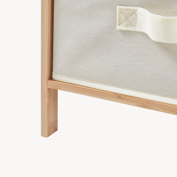 Commode Maldon avec tiroirs en tissu Naturel/Beige [en.casa]