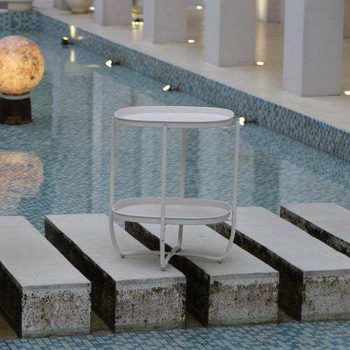 Table de tablette Sandefjord acier [en.casa]