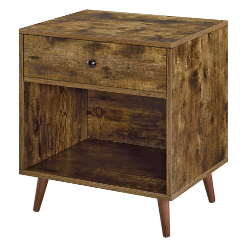 Table de Nuit Ronneby 58 x 50 x 40 cm Effet Bois Foncé [en.casa]