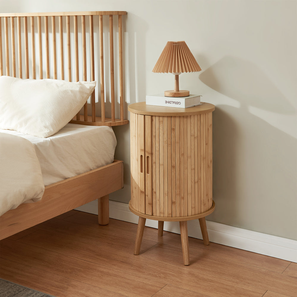Table de chevet Nordkapp 65 x 40 cm naturel [en.casa]