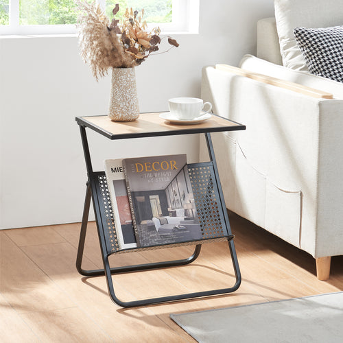 Table d'appoint avec rangement pour journaux Jäller [en.casa]
