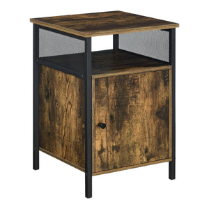 Commode Eigersund pour Salon 60 x 40 x 40 cm Noir Effet Bois Foncé [en.casa]