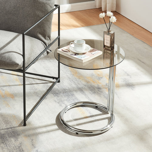 Table d'appoint Ylivieska verre trempé 46 x 45 cm [en.casa]
