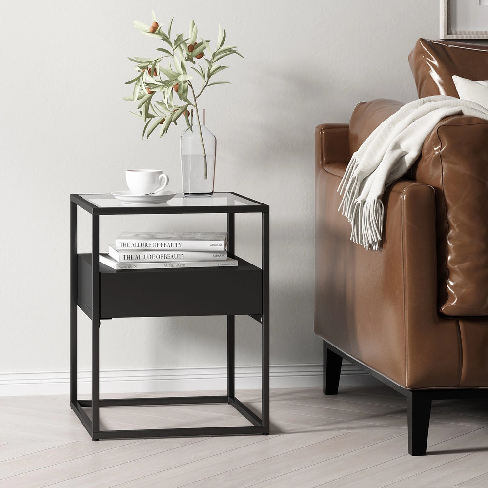 Beistelltisch Vissenbjerg mit Schublade in verschiedenen Farben [en.casa] - premiumXL