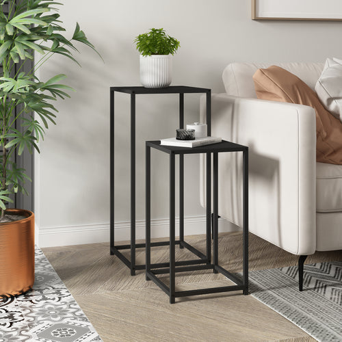 Table d’appoint Åseral lot de 2 – forme colonne en différentes couleurs [en.casa] - premiumXL