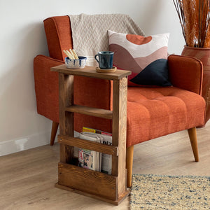 Table d'appoint Nørhald en pin, teinté [en.casa]