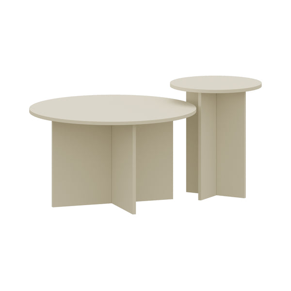 Lot de 2 tables basses gigognes Verummetka [en.casa]