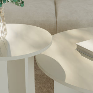 Lot de 2 tables basses gigognes Verummetka [en.casa]