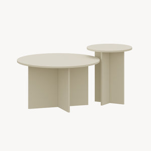 Lot de 2 tables basses gigognes Verummetka [en.casa]