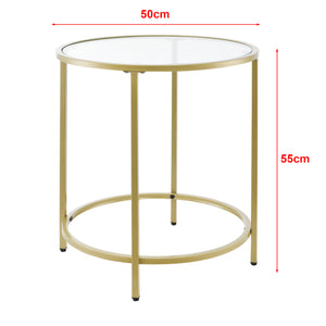 Table Basse Ronde Ähtäri pour Salon 50 x 55 cm [en.casa]