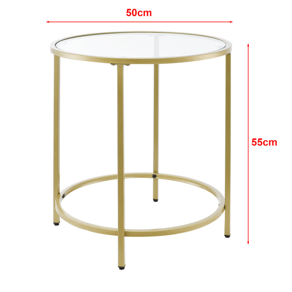 Table Basse Ronde Ähtäri pour Salon 50 x 55 cm [en.casa]