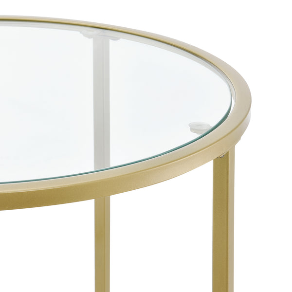 Table Basse Ronde Ähtäri pour Salon 50 x 55 cm [en.casa]