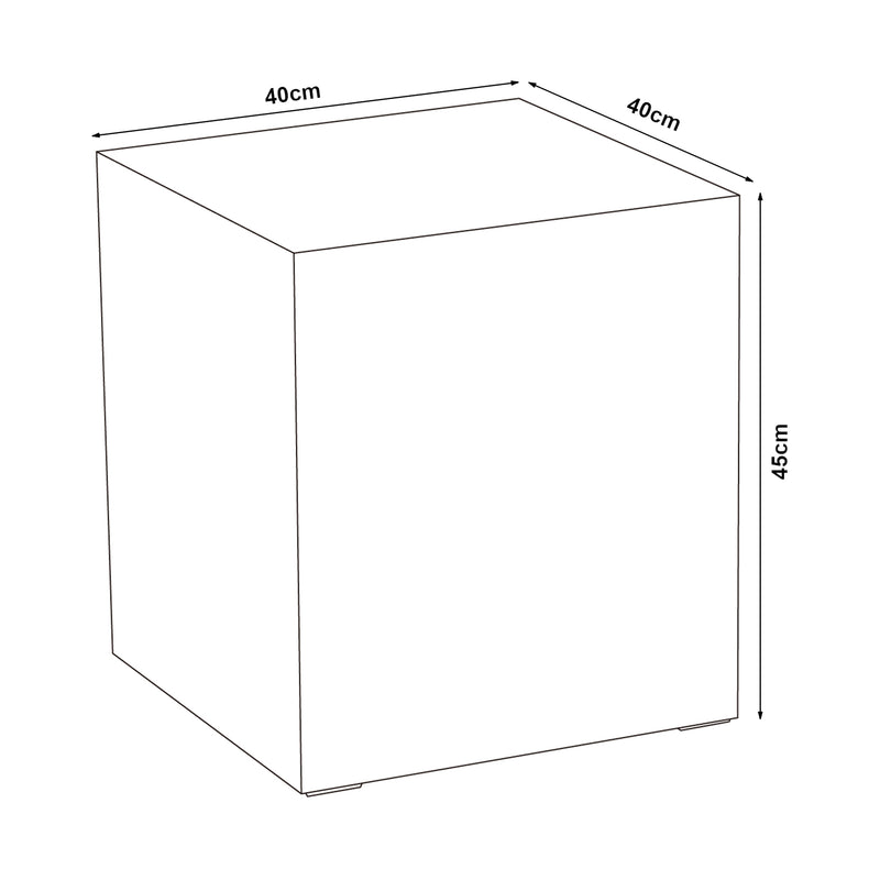 Croquis coté Table d'appoint Ellelu 45 x 40 x 40 cm [en.casa]