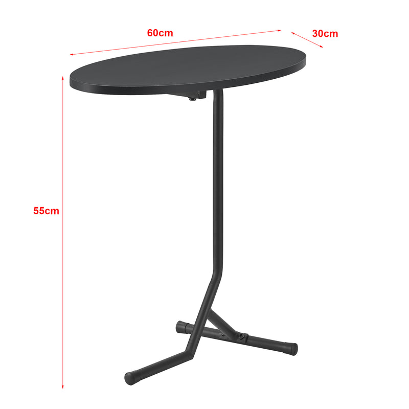 Croquis coté Table d'appoint ovale Karlebo 55 x 60 x 30 cm [en.casa]