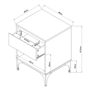Table d'appoint Kistiandi 62 x 46 x 40 cm [en.casa]