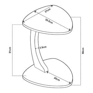 Table d'appoint Klinerg [en.casa]
