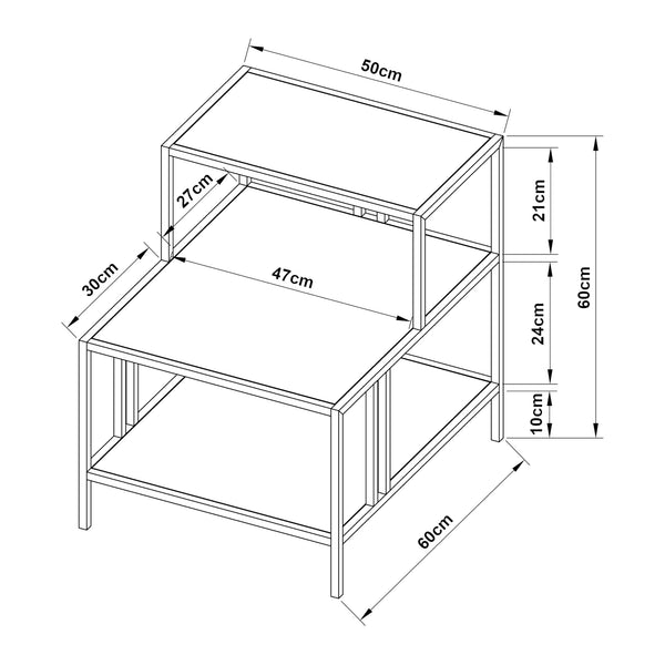 Table d'appoint Kumlinge en différentes couleurs et tailles [en.casa]