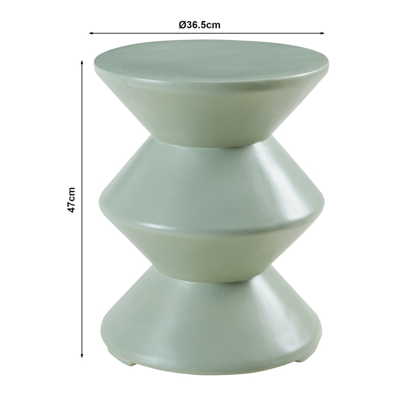 Croquis coté Table d'appoint Kyppeslo 47 x 37 cm [en.casa] 