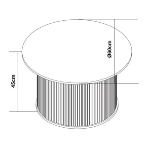 Table d'appoint Ledepid Nature [en.casa]