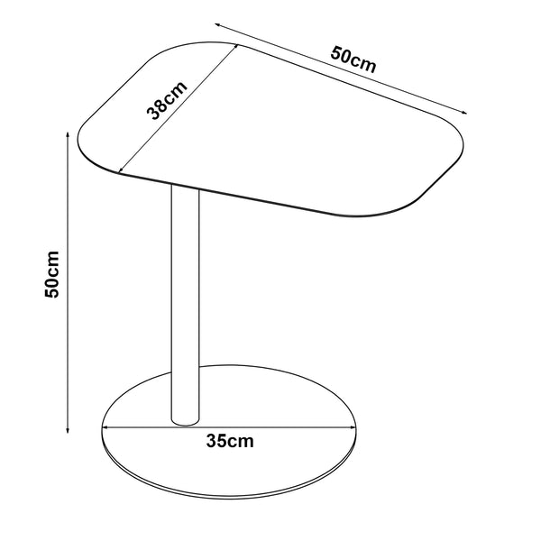 Table d'appoint Nastätten 50 x 50 x 38 cm [en.casa]