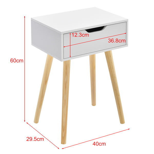 Table de Chevet Östersund 60 x 40 x 30 cm Plusieurs couleurs [en.casa]