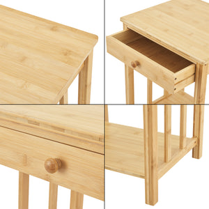 Table d'appoint Ranua Bambou Nature [en.casa]