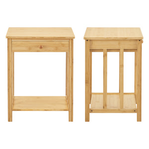 Table d'appoint Ranua bambou naturel [en.casa]