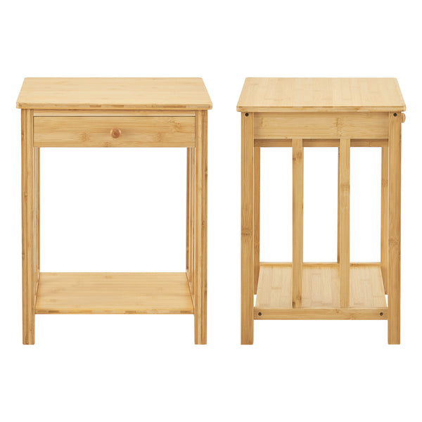 Table d'appoint Ranua bambou naturel [en.casa]