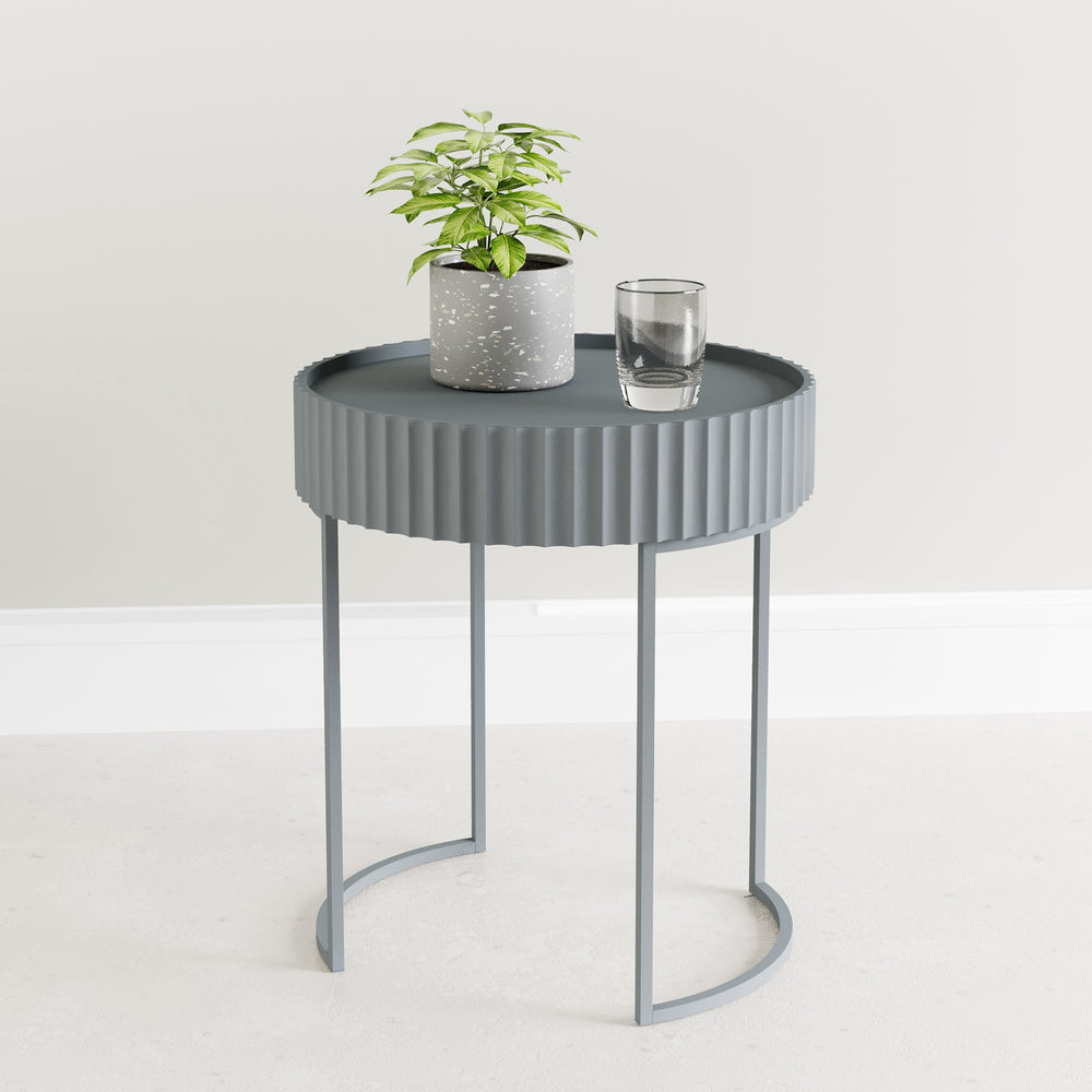 Table d’appoint Rill avec plateau rond 46 x 40 cm [en.casa]