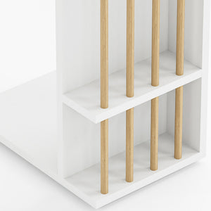 Table d'appoint Siikainen panneau de particules bois plastique 44 x 29 x 65 cm [en.casa]
