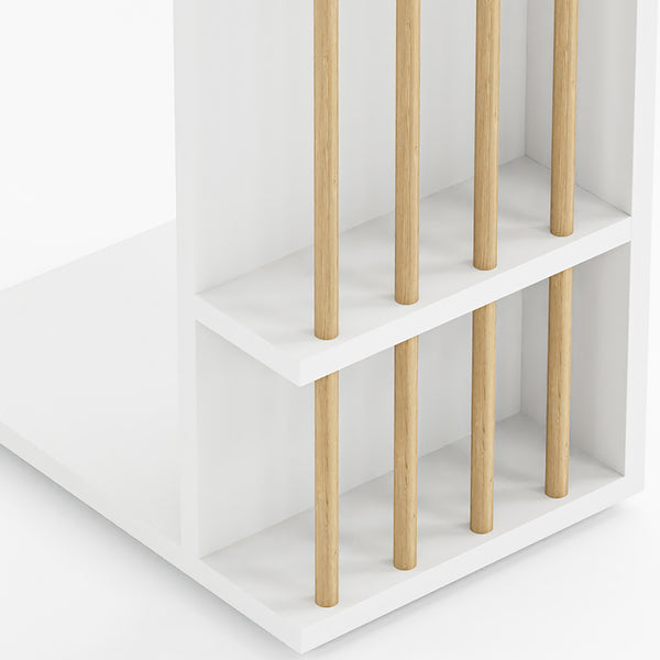 Table d'appoint Siikainen panneau de particules bois plastique 44 x 29 x 65 cm [en.casa]