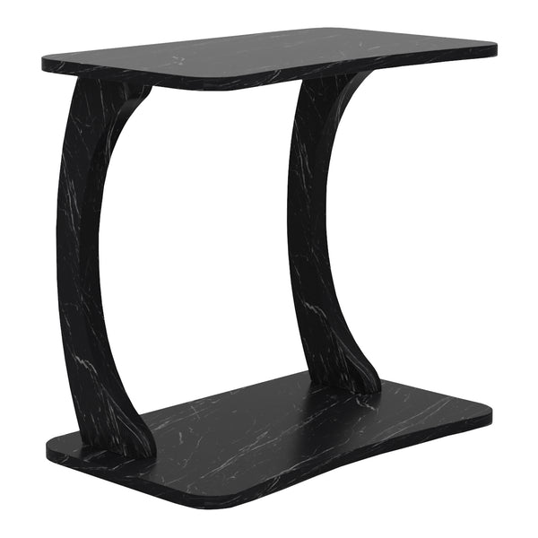 Table d'appoint Stattela en forme de C 59x35x56 cm [en.casa]