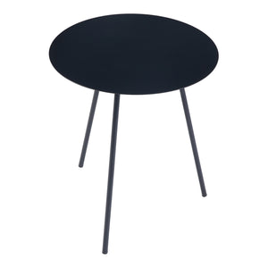 Table d'appoint Sula avec plateau rond métal noir [en.casa]