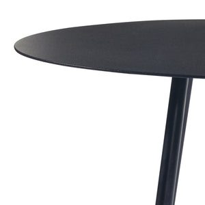 Table d'appoint Sula avec plateau rond métal noir [en.casa]
