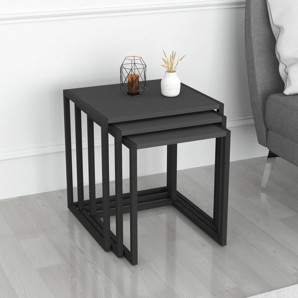 Table d'appoint Sunnfjord lot de 3 en différentes couleurs [en.casa]
