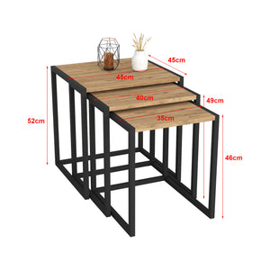 Lot de 3 tables d'appoint Sunnfjord gigognes [en.casa]