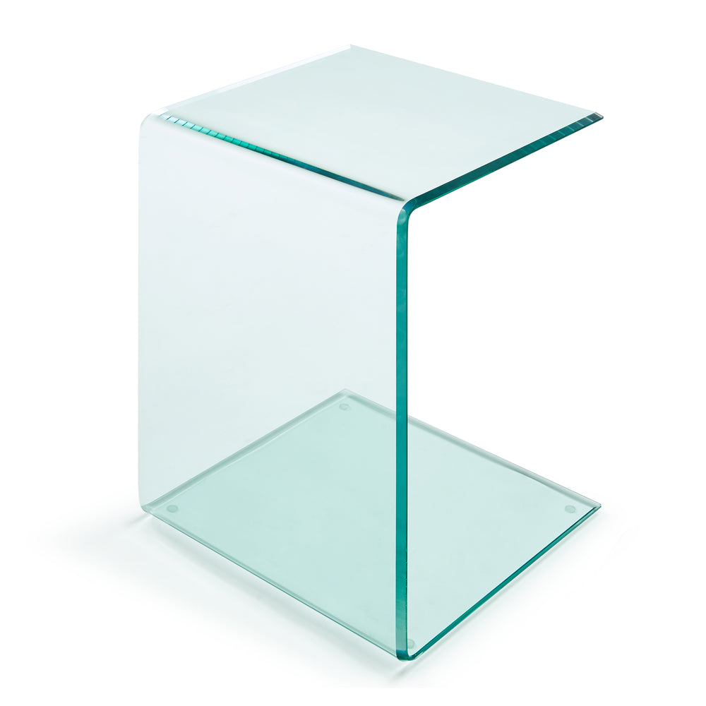 Table d'appoint Trölmapilu verre 60 x 40 x 40 cm [en.casa]