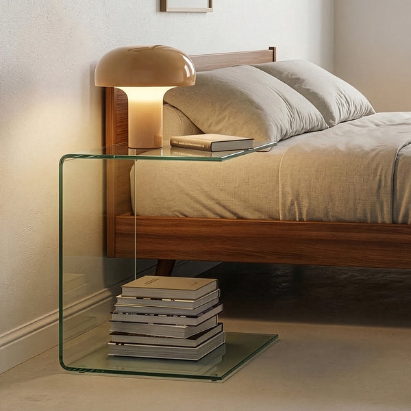 Table d'appoint Trölmapilu verre 60 x 40 x 40 cm [en.casa]