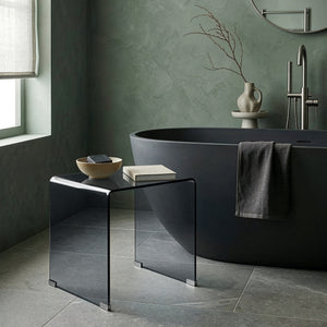 Table d’appoint Varlofrek verre trempé 50 x 50 x 50 cm [en.casa]