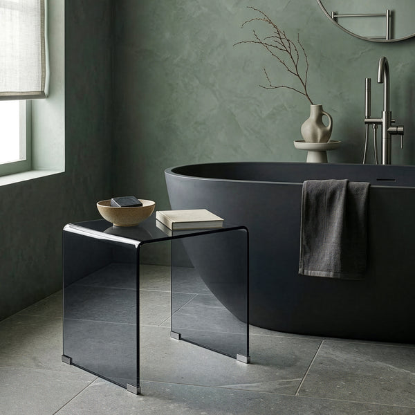 Table d’appoint Varlofrek verre trempé 50 x 50 x 50 cm [en.casa]
