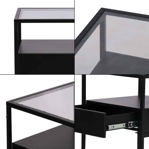 Table d'appoint Vissenbjerg avec tiroir en différentes couleurs [en.casa]