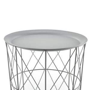 Set de 3 Tables Gigognes Worcester Métal Plateau Amovible  [en.casa] 