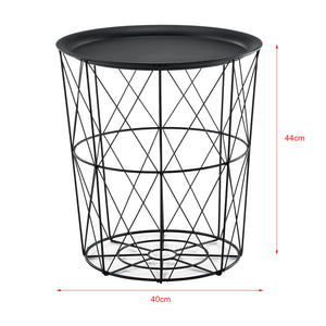 Set de 3 paniers en métal table d'appoint Worcester en.casa