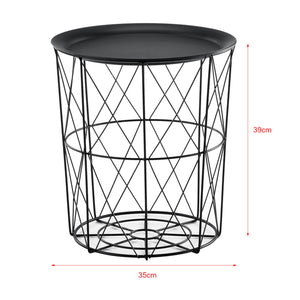 Set de 3 paniers en métal table d'appoint Worcester en.casa