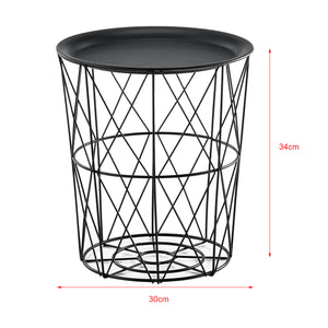 Set de 3 paniers en métal table d'appoint Worcester en.casa