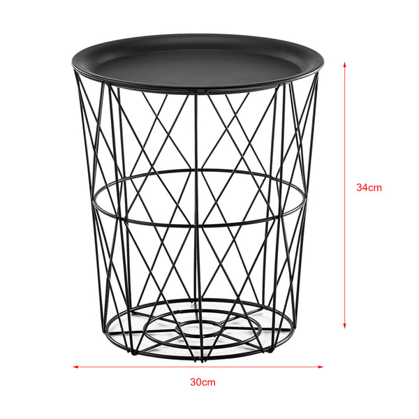 Set de 3 paniers en métal table d'appoint Worcester en.casa