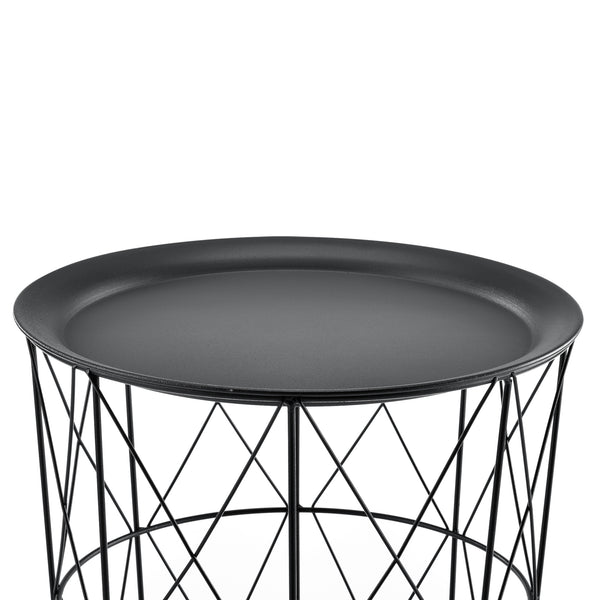 Set de 3 paniers en métal table d'appoint Worcester en.casa