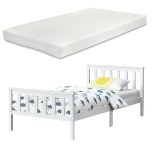 Lit en bois avec matelas en mousse froide, différentes couleurs et tailles en.casa