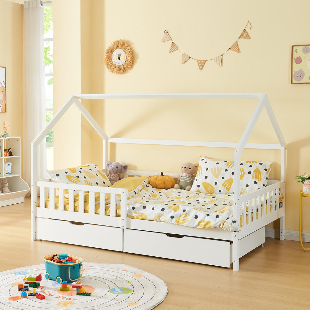 Coffre de lit lot de 2 Ydre blanc [en.casa]